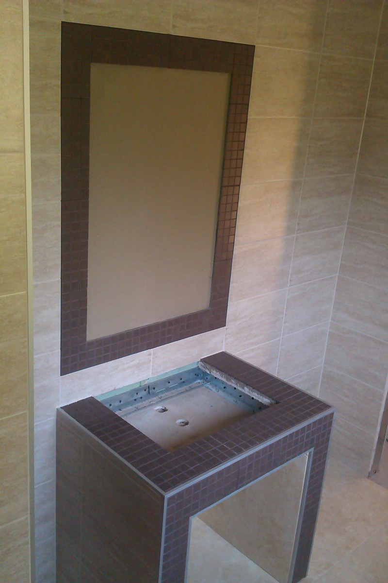 Ugradni ormar za umivaonik ( mozaik )